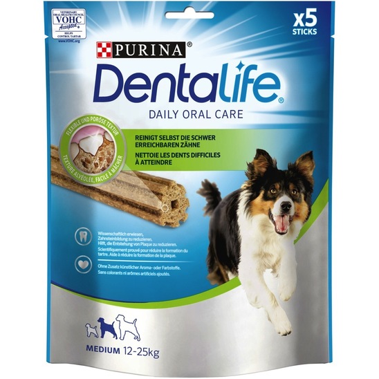 Pribolšek za pse DentaLife medium, 115 g