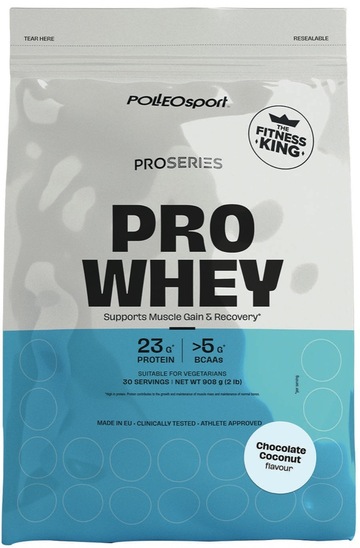 Proteini Proseries Pro Whey, čokolada in kokos, Polleo Sport, 908 g