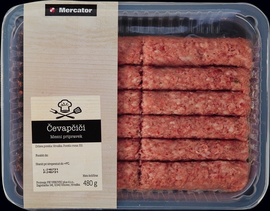 Čevapčiči, Mercator, 480 g