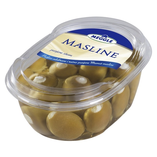 Polnjene olive s sirom, Meggle, 210 g