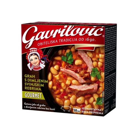 Fižol s prekajenimi svinjskimi rebri, Gavrilović, 300 g