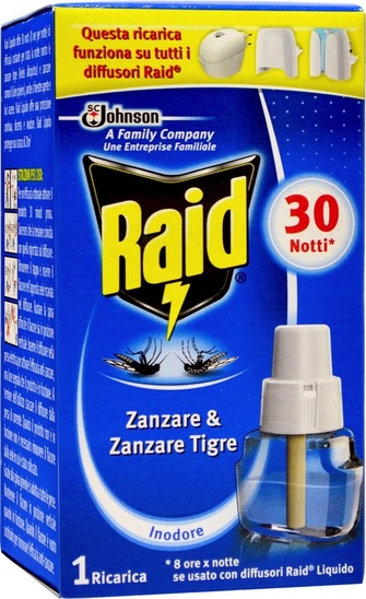 Insekticid proti komarjem za 30 noči, Raid, 21 ml, 1x polnilo