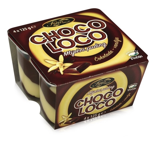 Puding Choco-Loco, Vindija, 4 x 125 g