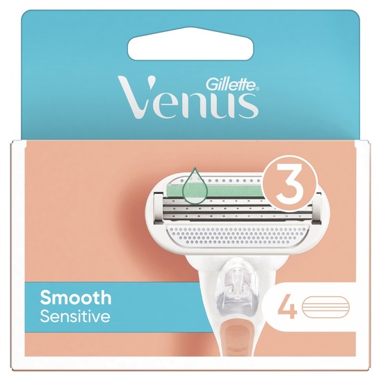 Brivski vložki, Gillette Venus Smooth Sensitive Pink, 4/1