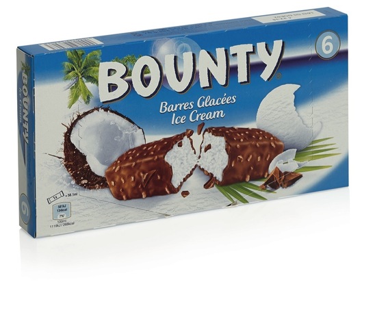 Sladoled, Bounty, 6 x 39,1 g