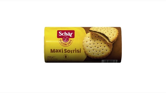 Polnjeni piškoti Sorrisi, brez glutena, Schar, 250 g