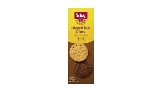 Čokoladni piškoti Digestive Choc brez glutena, Schar, 150 g