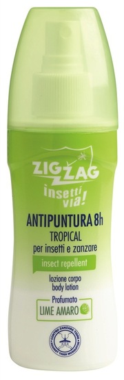 Repelent proti tigrastim komarjemn Tropical Bitter Lime, Zig Zag, 100 ml