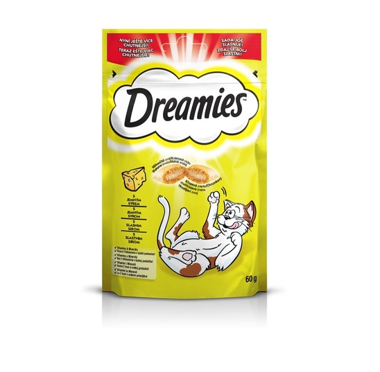 Prigrizek za mačke s sirom, Dreamies, 60 g
