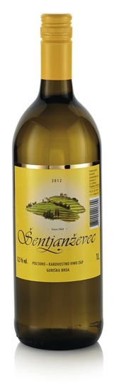Šentjanževec, kakovostno belo vino, Vinska klet Goriška Brda, 1 l