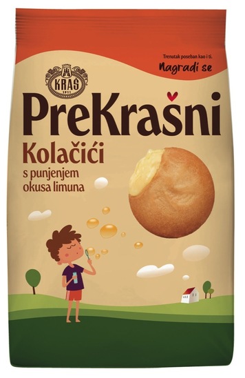 Keksi Prekrašni, čajno pecivo z limoninim polnilom, Kraš, 220 g