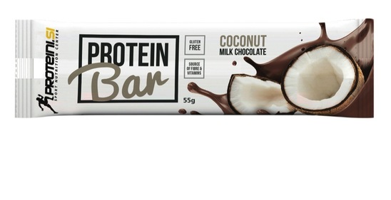 Proteinska ploščica, kokos in mlečna čokolada, Proteini.si, 55 g
