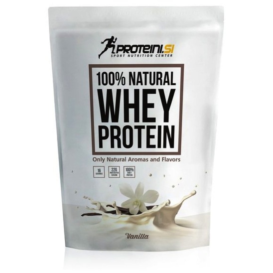 Proteini v prahu 100 % Natural Whey, vanilija, Proteini.si, 500 g