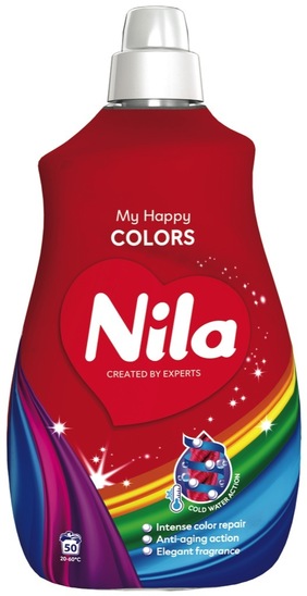 Detrgent za občutljivo perilo, My happy colors, Nila, 50 pranj, 2,7 l