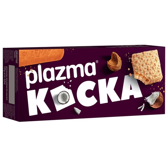 Vafelj kocka z belo čokolado, Plazma, 130 g