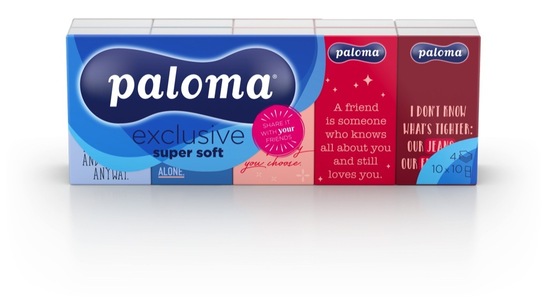 Papirnati robčki Paloma Exclusive Super Soft, 4-slojni, 10x10 robčkov