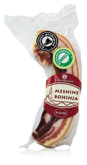 Bohinjska slanina, Mesnine Bohinja, pakirano, cena za kg