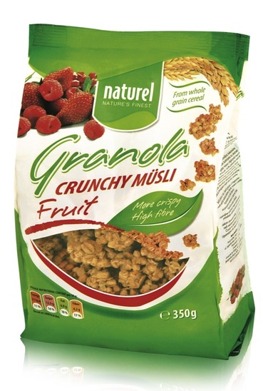 Hrustljavi muesli granola s sadjem, Naturel, 350 g
