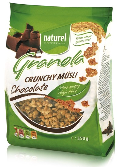 Hrustljavi muesli granola s čokolado, Naturel, 350 g