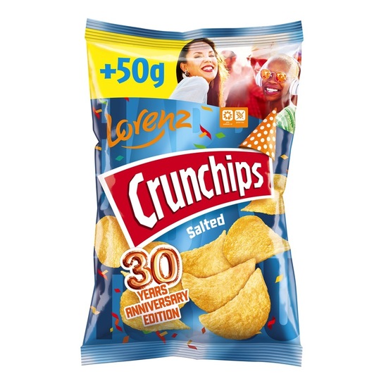 Čips s soljo, Crunchips, 150 g + 50 g gratis