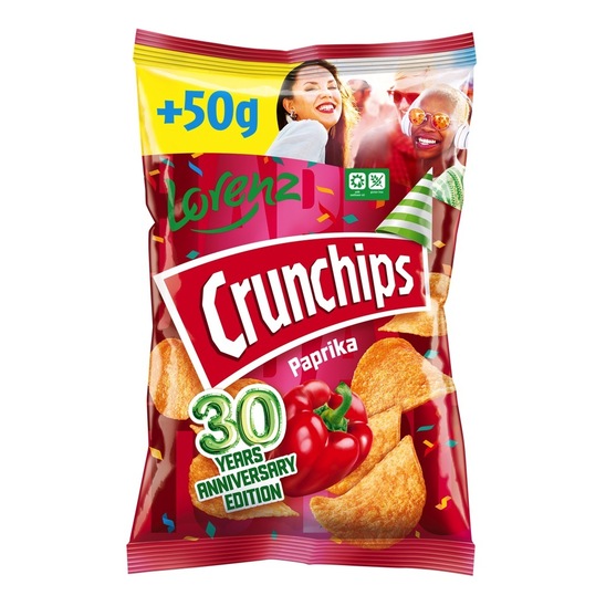 Čips s  papriko, Crunchips, 150 g + 50 g gratis