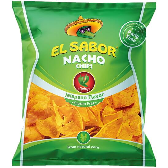 Koruzni nacho čips, jalapeno, El Sabor, 225 g