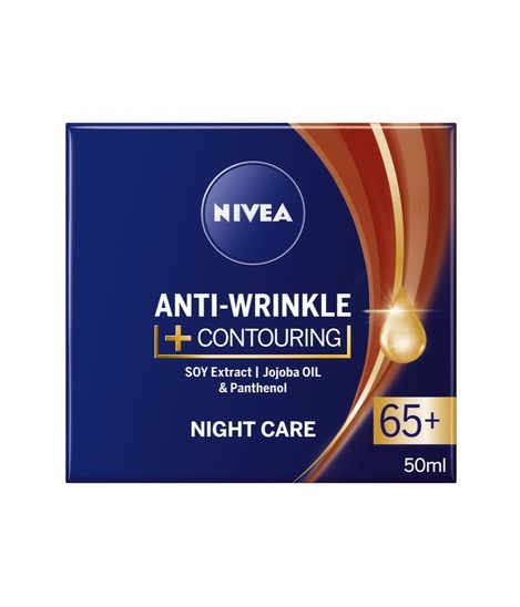 Nočna krema proti gubicam  Anti-Wrinkle 65+, Nivea, 50 ml