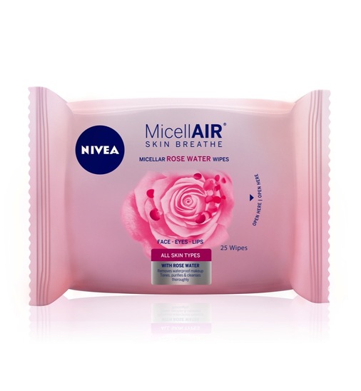 Čistilni robčki Rose Water, Nivea, 25 kos