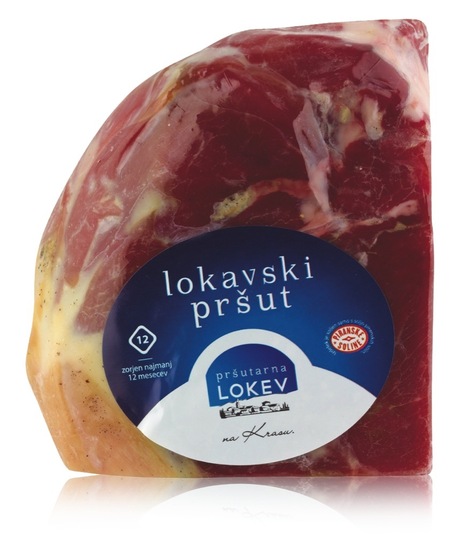 Lokavski pršut v kosu, Lokev, pakirano, cena za kg