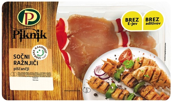 Piščančji sočni ražnjiči, Piknik, 500 g, IK