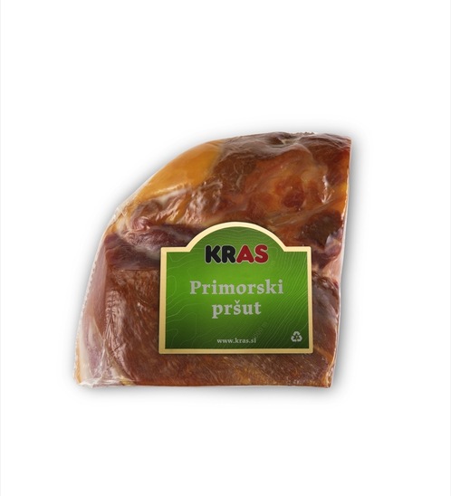 Primorski pršut brez kosti v kosu, Kras, pakiran, cena za kg