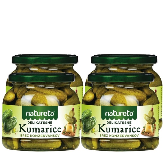 Delikatesne kumarice Natureta, 4 x 530 g
