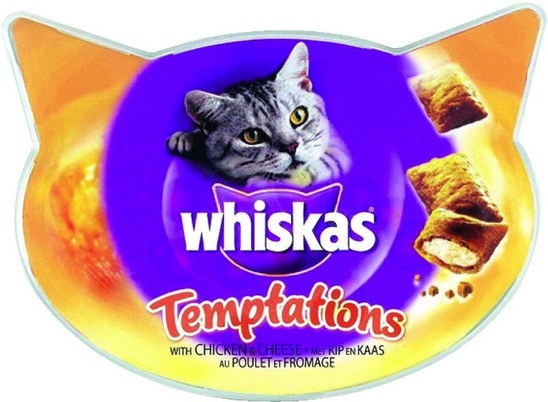 Prigrizek za mačke Temptation s piščancem in sirom, Whiskas, 60 g