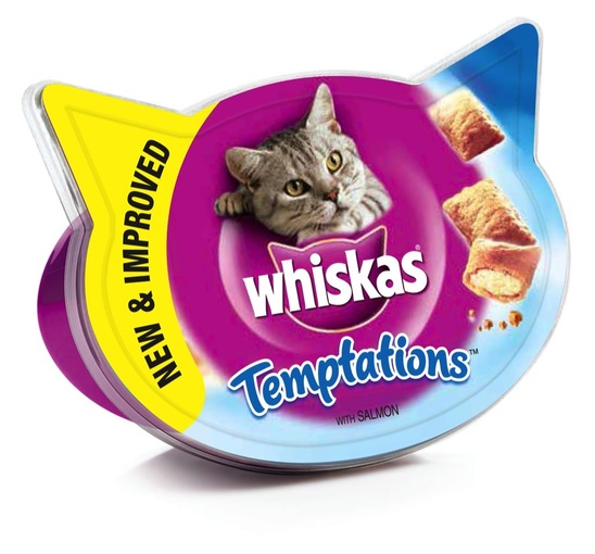 Prigrizek za mačke Temptation z lososom, Whiskas, 60 g