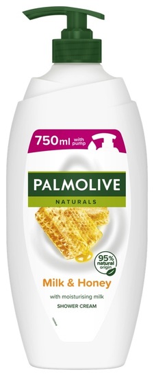 Gel za prhanje, mleko in med, Palmolive Naturals, 750 ml