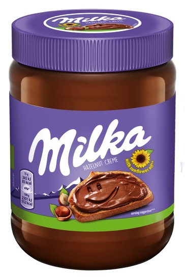 Kremast namaz s kombinacijo kakava in lešnikov, Milka, 600 g