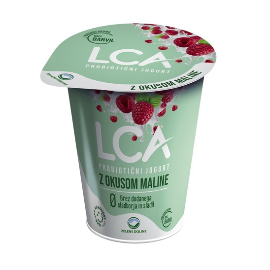 Sadni jogurt LCA Nula, malina, Zelene Doline, 150 g