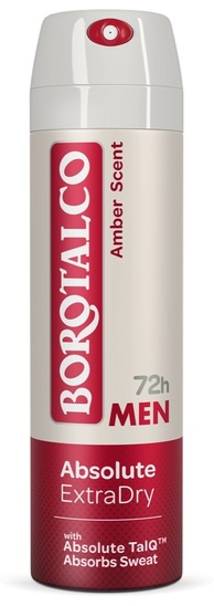 Deodorant v spreju, Absolute extra dry amber, Borotalco, 150 ml