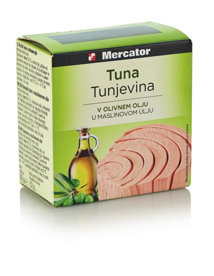 Tuna v oljčnem olju, Mercator, 80 g