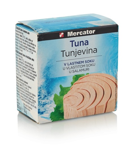 Tuna v lastnem soku, Mercator, 80 g