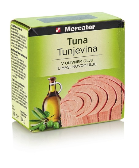 Tuna v oljčnem olju, Mercator, 160 g