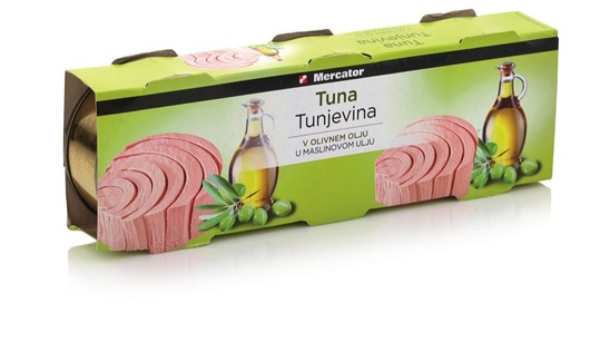 Tuna v oljčnem olju, Mercator, 3 x 160 g