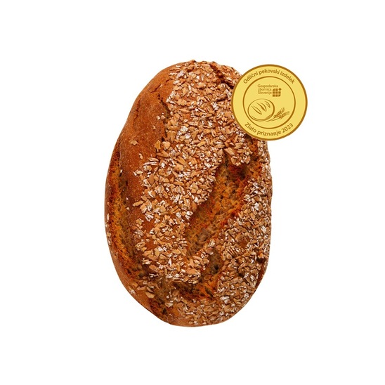 Polnozrnati pirin kruh, Pekarna Grosuplje, 400 g