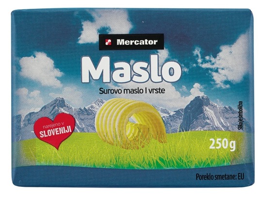 Maslo, Mercator, 250 g