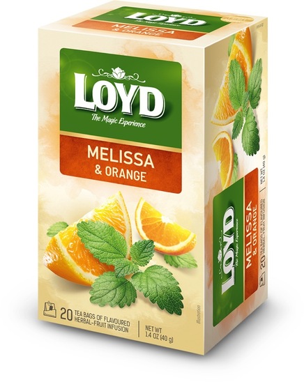 Zeliščni čaj, melisa in pomaranča, Loyd, 20 vrečk, 40 g