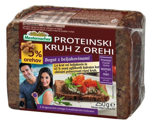 Proteinski kruh z orehi, Mestemacher, 250 g