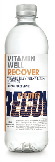 Negazirana voda, Vitamin Well Recover, 0,5 l