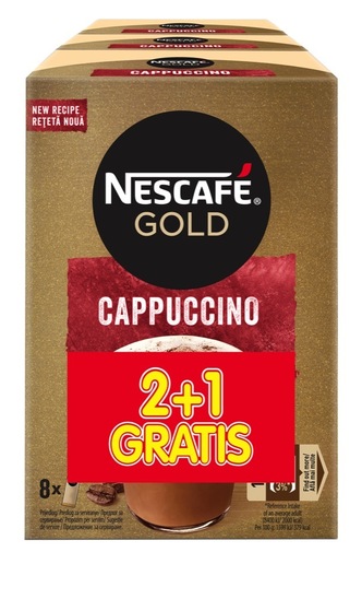 Kava Cappucino regular, Nescafe, 3 x 112 g, 2+1 gratis
