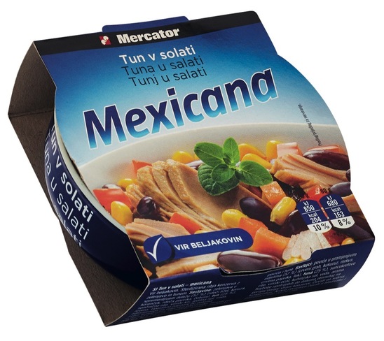 Tuna v mehiški solati, Mercator, 160 g