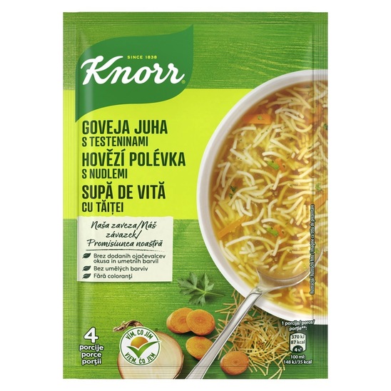 Goveja juha s testeninami, Knorr, 101 g